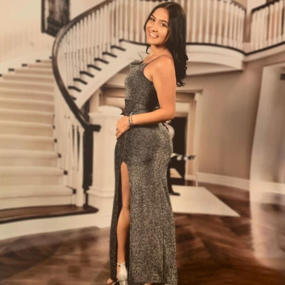 Black sparkling formal gown